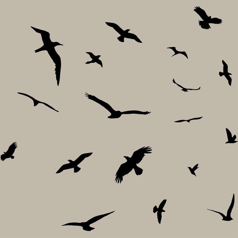 VWAQ Bird Stickers Wall Decals Sticker Decorative Nature Flying Black Birds Flock Wall DÃ©cor Nursery Mirror Peel and Stick Removable - Image 3